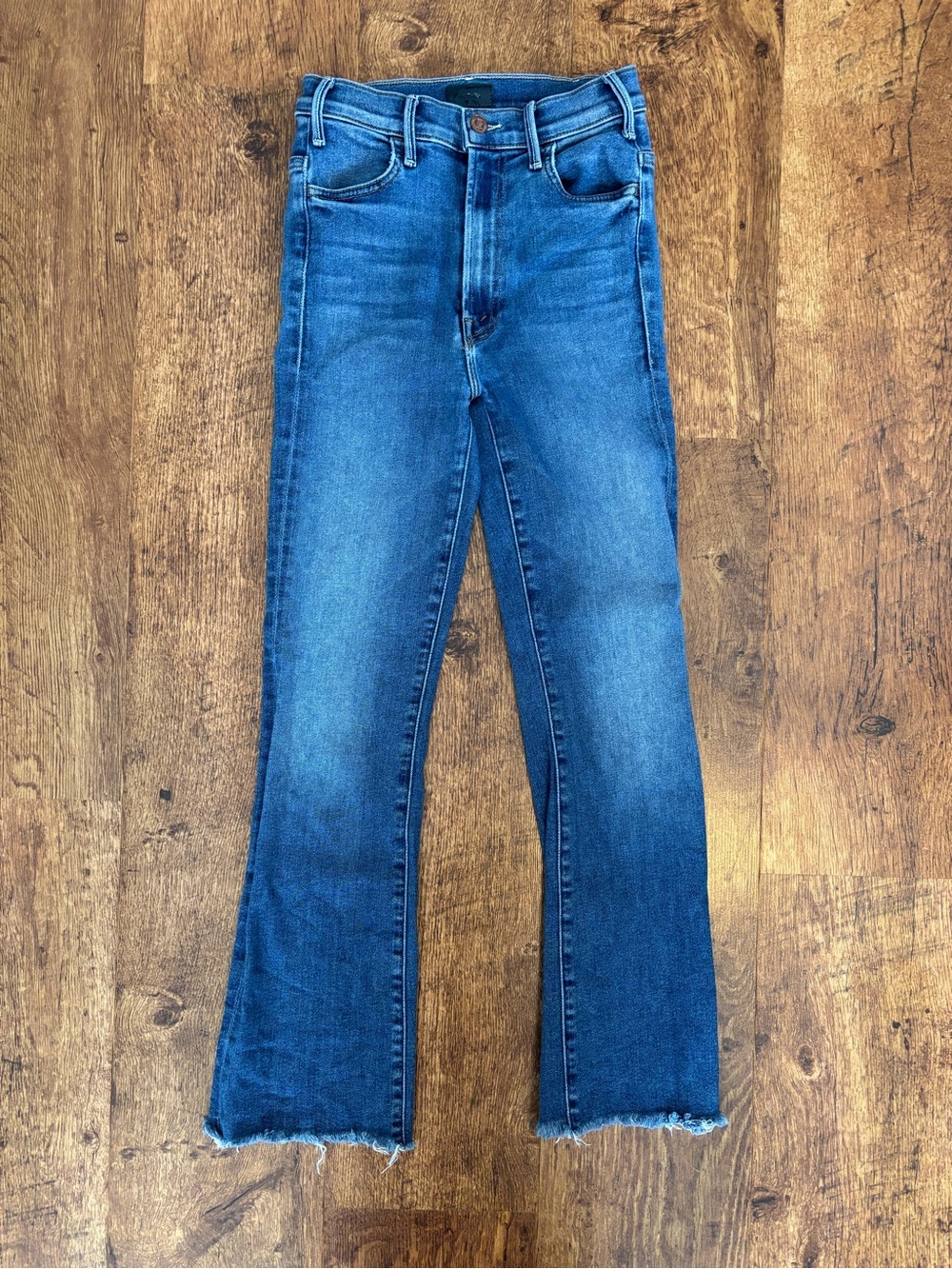 MOTHER The Hustler Ankle Light-Blue Denim Jeans